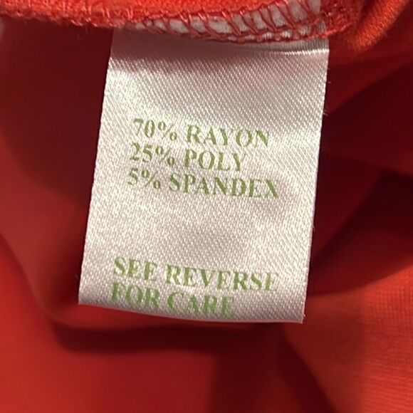 Lilly Pulitzer Coral Shift Dress with White Trim and Front Pockets - Size 2 - Picture 10 of 12